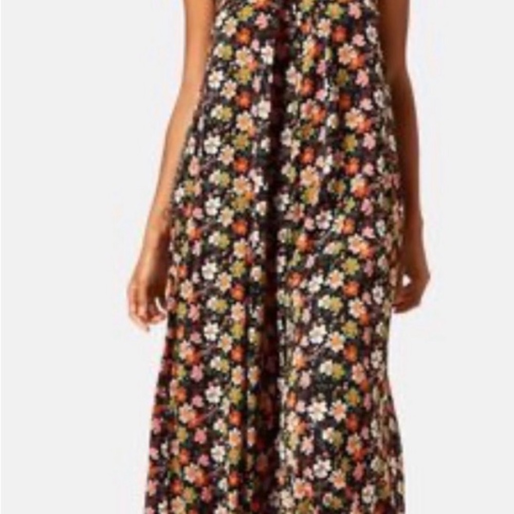 Traffic People Floral Wide Leg Jumper with Pink, Green and Orange Flowers - Picture 2 of 8